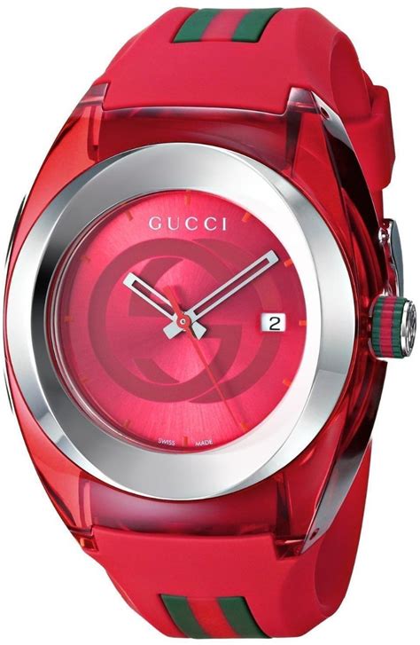 reloj gucci rojo y azul|More.